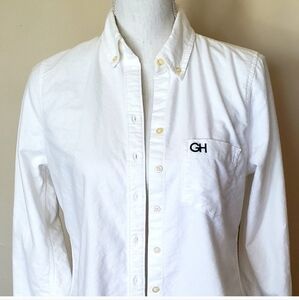 Gilly Hicks White Button-Down Shirt